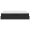 vidaXL Lit avec rangement et matelas Noir 180 x 200 cm Polyester