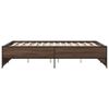 vidaXL Cadre de lit sans matelas ch&ecirc;ne marron 135x190 cm