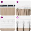 vidaXL Rideaux occultants avec anneaux 2 pcs Taupe 140 x 140 cm