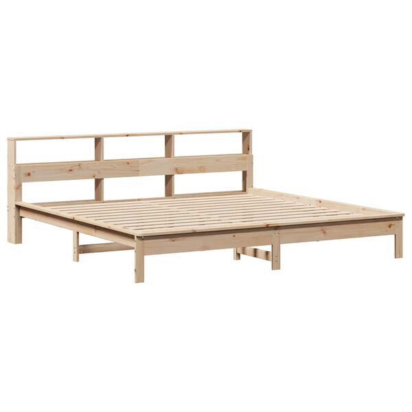 vidaXL Lit biblioth&egrave;que sans matelas 200x200 cm bois massif de pin