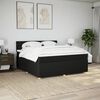 vidaXL Sommier &agrave; lattes de lit avec matelas Noir 180x200 cm Tissu