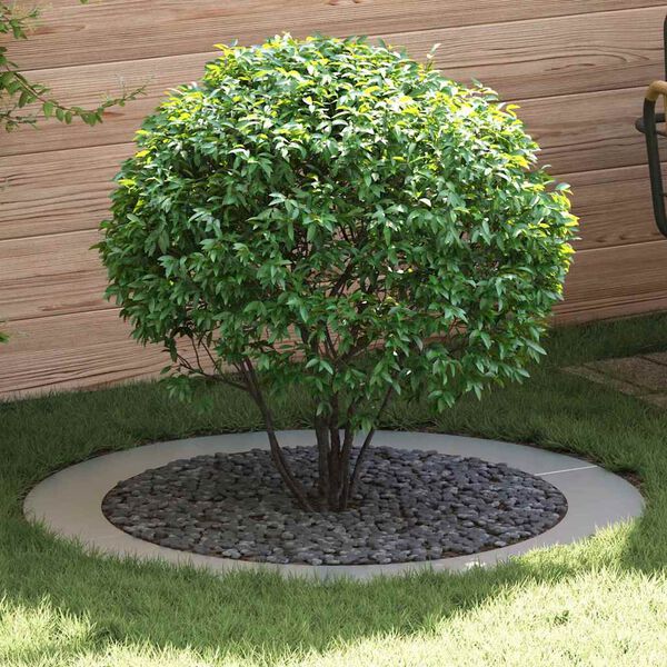 vidaXL adapt&eacute; pour anneaux d'arbre plats 5 pcs Argent &Oslash;90 / 120 cm