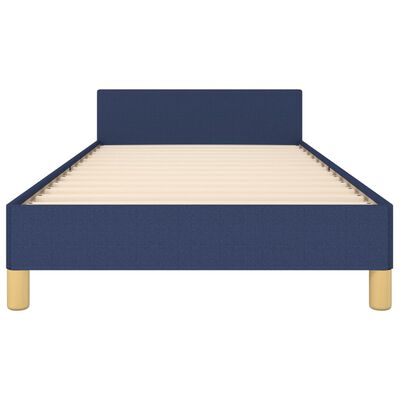 vidaXL Cadre de lit avec tête de lit Bleu 80x200 cm Tissu