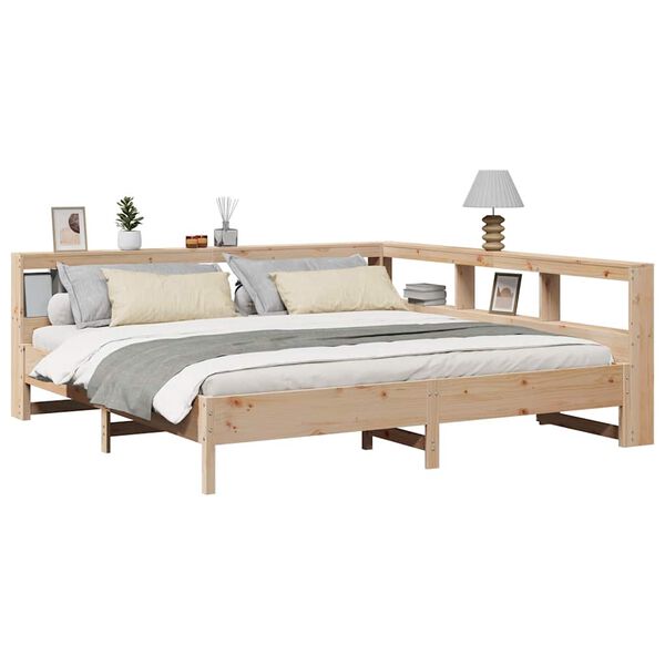 vidaXL Lit biblioth&egrave;que sans matelas 180x200 cm bois massif de pin