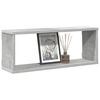vidaXL &Eacute;tag&egrave;res murales cube 4 pcs Gris b&eacute;ton Bois d&rsquo;ing&eacute;nierie