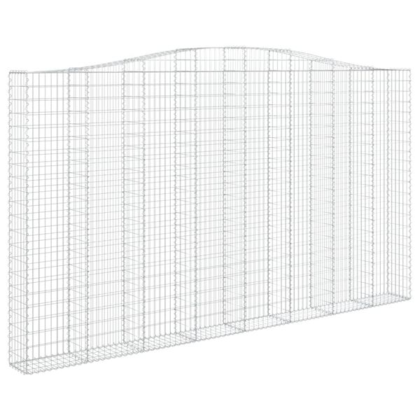 vidaXL Paniers &agrave; gabions arqu&eacute;s 3 pcs 400x30x220/240 cm Fer galvanis&eacute;
