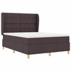 vidaXL Lit &agrave; ressorts avec matelas Marron fonc&eacute; 200 x 140 cm tissu