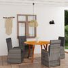 vidaXL Ensemble &agrave; manger de jardin 5 pcs Gris