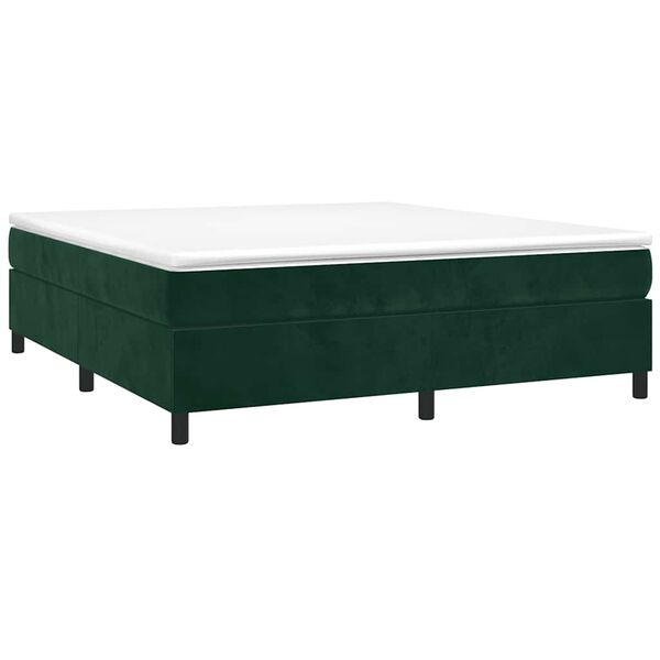 vidaXL Cadre de lit vert fonc&eacute; 180x200 cm velours