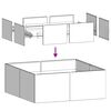 vidaXL Jardini&egrave;re rouill&eacute; 100x100x30 cm acier inoxydable