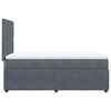 vidaXL Sommier &agrave; lattes de lit et matelas Gris fonc&eacute; 90x200 cm Velours