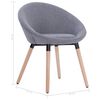 vidaXL Chaise de salle &agrave; manger Gris clair Tissu