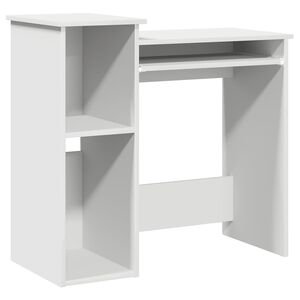 vidaXL Bureau avec &eacute;tag&egrave;res blanc 84x40x78 cm bois d'ing&eacute;nierie