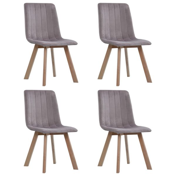 vidaXL Chaises &agrave; manger lot de 4 Rose Velours