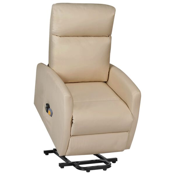 vidaXL Fauteuil de massage Cappuccino Similicuir