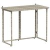 VidaXL Table de jardin pliante gris clair 90 x 51 x 75 cm polyrotin