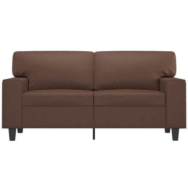 vidaXL Canap&eacute; &agrave; 2 places Marron 120 cm Similicuir