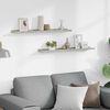 vidaXL &Eacute;tag&egrave;res murales 2 pcs Gris b&eacute;ton 80x9x3 cm