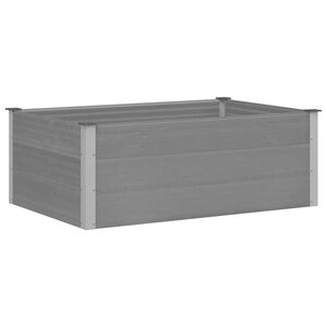 vidaXL Lit sur&eacute;lev&eacute; de jardin WPC 150x100x54 cm Gris