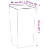 vidaXL Jardini&egrave;re et int&eacute;rieur amovible anthracite PP aspect b&eacute;ton