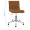 vidaXL Chaises pivotantes &agrave; manger lot de 2 Marron Velours