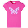 vidaXL T-shirt pour enfants &agrave; mancherons rose fonc&eacute; 104