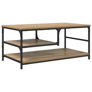 vidaXL Table basse Ch&ecirc;ne artisanal 90 x 49 x 40 cm Bois d'ing&eacute;nierie