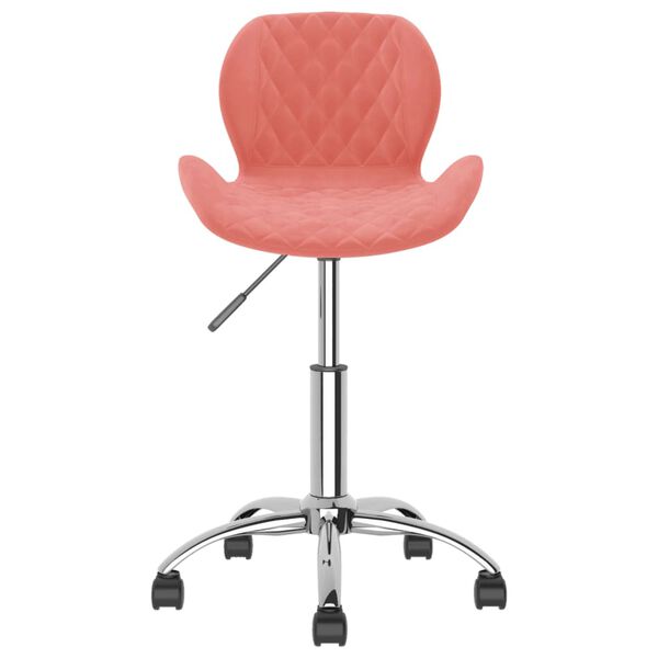 vidaXL Chaise pivotante de salle &agrave; manger Rose Velours