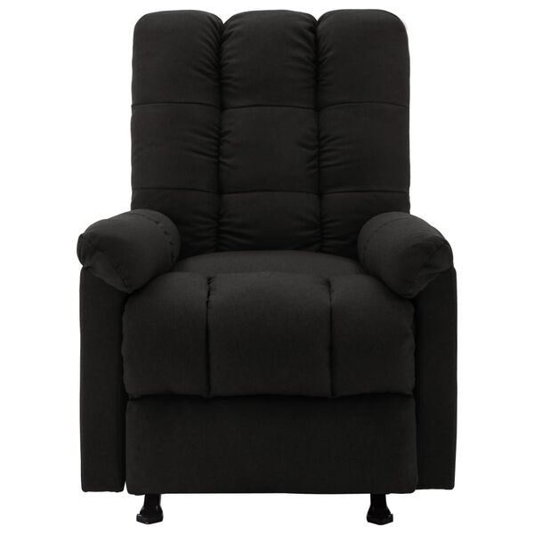 vidaXL Fauteuil inclinable Noir Tissu