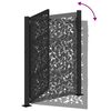 vidaXL Portail de jardin noir 100x125 cm en acier avec motif feuille