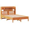vidaXL Lit biblioth&egrave;que sans matelas cire marron 140x190 cm pin massif