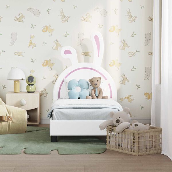 vidaXL Cadre de lit pour tout-petit avec t&ecirc;te de lit Blanc 70 x 140 cm