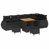 vidaXL Ensemble de canap&eacute; de jardin 9 pcs Noir polyrotin