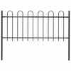 vidaXL Cl&ocirc;ture de jardin BOXTEL avec arceau sup&eacute;rieur 170x100 cm noir