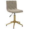 vidaXL Chaises pivotantes &agrave; manger lot de 2 gris clair velours