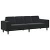 vidaXL Canap&eacute; de salon Noir 250 x 77 x 76 cm