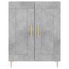 vidaXL Buffet haut Gris b&eacute;ton 69,5x34x180 cm Bois d'ing&eacute;nierie