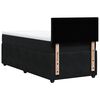 vidaXL Sommier &agrave; lattes de lit avec matelas Noir 100x200 cm Velours