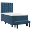 vidaXL Sommier &agrave; lattes de lit avec matelas Bleu fonc&eacute; 90x190 cm