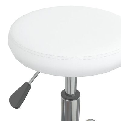 vidaXL Chaise de bureau pivotante Blanc Similicuir