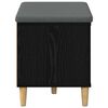 vidaXL Banc d'entr&eacute;e avec coussin Ch&ecirc;ne noir 60 x 38 x 46 cm
