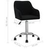 vidaXL Chaise pivotante de bureau Noir Tissu