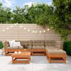 vidaXL Ensemble de salon de jardin 7 pcs Brun Cir&eacute; Pin massif