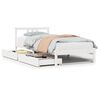 vidaXL Cadre de lit sans matelas blanc 90x200 cm bois de pin massif