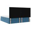 vidaXL Lit avec rangement et matelas Bleu fonc&eacute; 200 x 200 cm Velours