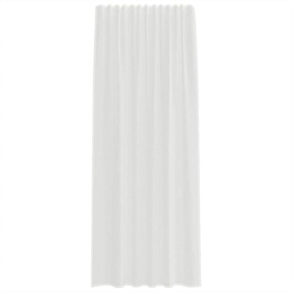 vidaXL Rideaux en voile avec passe-tringles 2 pcs blanc