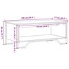 vidaXL Table basse ch&ecirc;ne fum&eacute; 100x51x40 cm bois d'ing&eacute;nierie