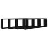 vidaXL &Eacute;tag&egrave;res cube murales 4 pcs noir 100x15x30 cm bois d'ing&eacute;nierie
