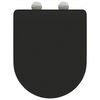 vidaXL Si&egrave;ge de toilette Noir 47 x 36 x 3,4 cm Duroplast
