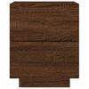 vidaXL Armoire de chevet et lumi&egrave;res LED ch&ecirc;ne marron bois ing&eacute;nierie